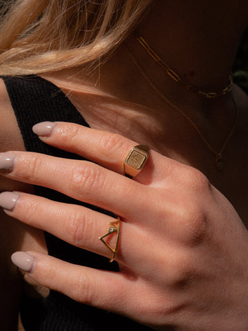 "Mountain Majesty" Ring, 18k Gold Vermeil